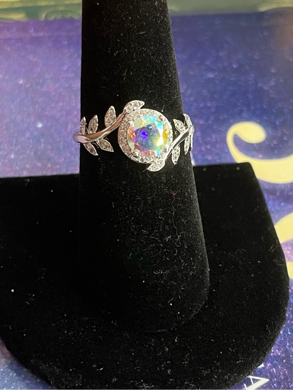 Fantasy Yellow 1 CT Moissanite Pavé Ring Size 9 NWT